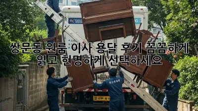 쌍문동 원룸 이사 용달 후기: 꼼꼼하게 읽고 현명하게 선택하세요!